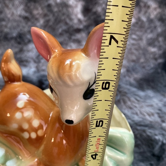 Vintage Deer Ceramic Planter - Green and Brown - Picture 14 of 16